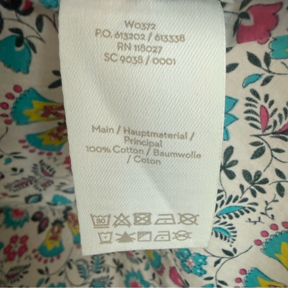 Boden Laurie Tassel Tie Cotton Blouse UK 6 US 2 Ivory Exotic Garden - Picture 5 of 6